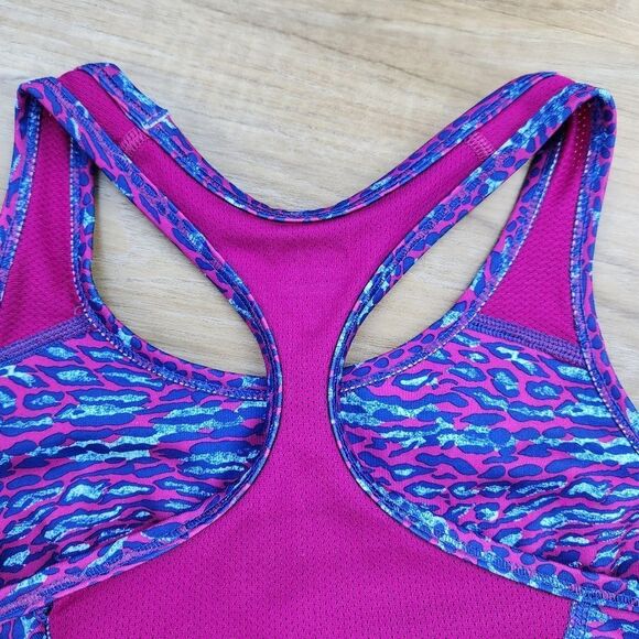 🔹️Nike Fuchsia Animal Print Racerback Sports Bra Youth XLarge - Picture 4 of 12